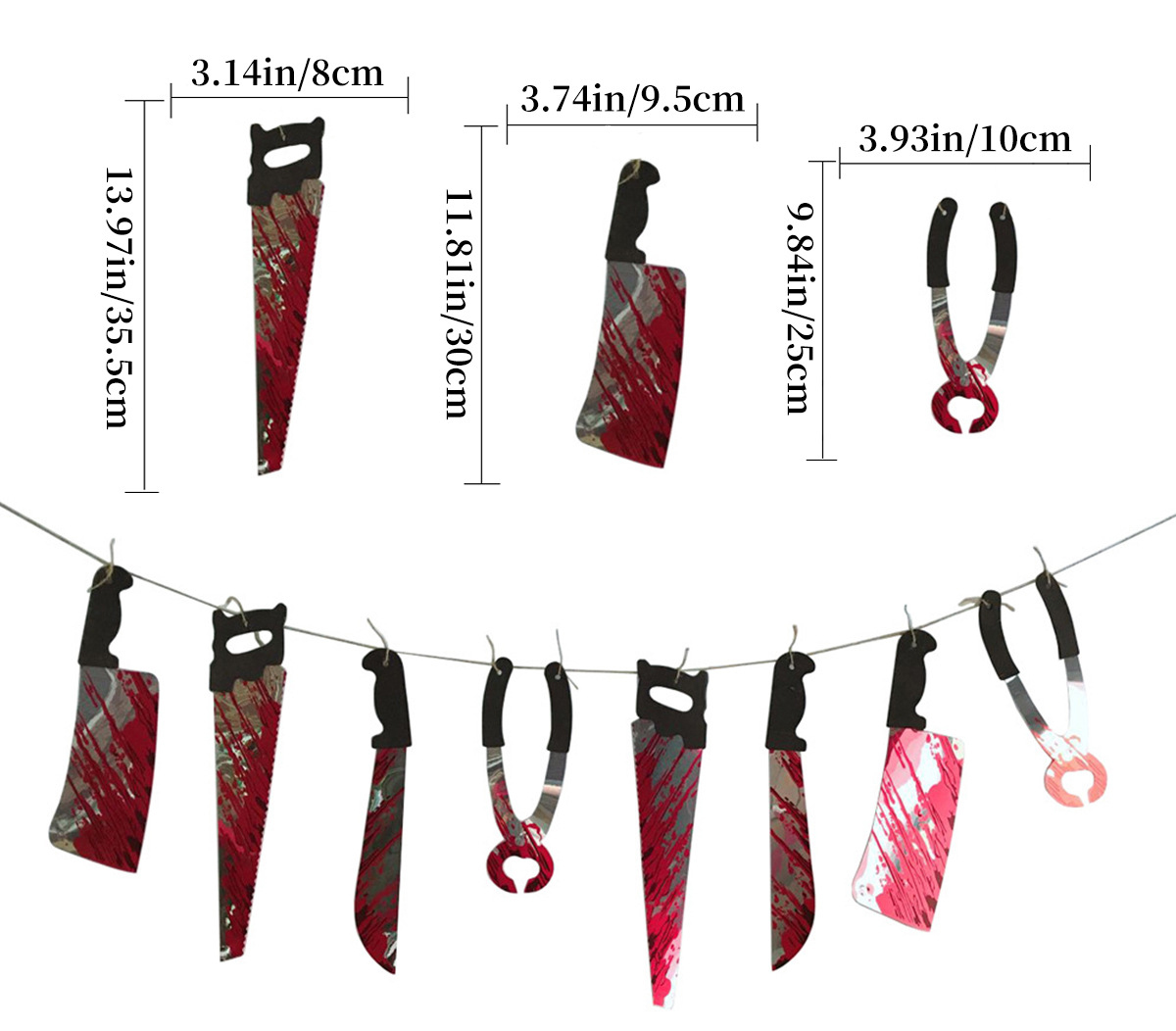 Halloween Decor Decorations Indoor Bloody Garland Banner 1
