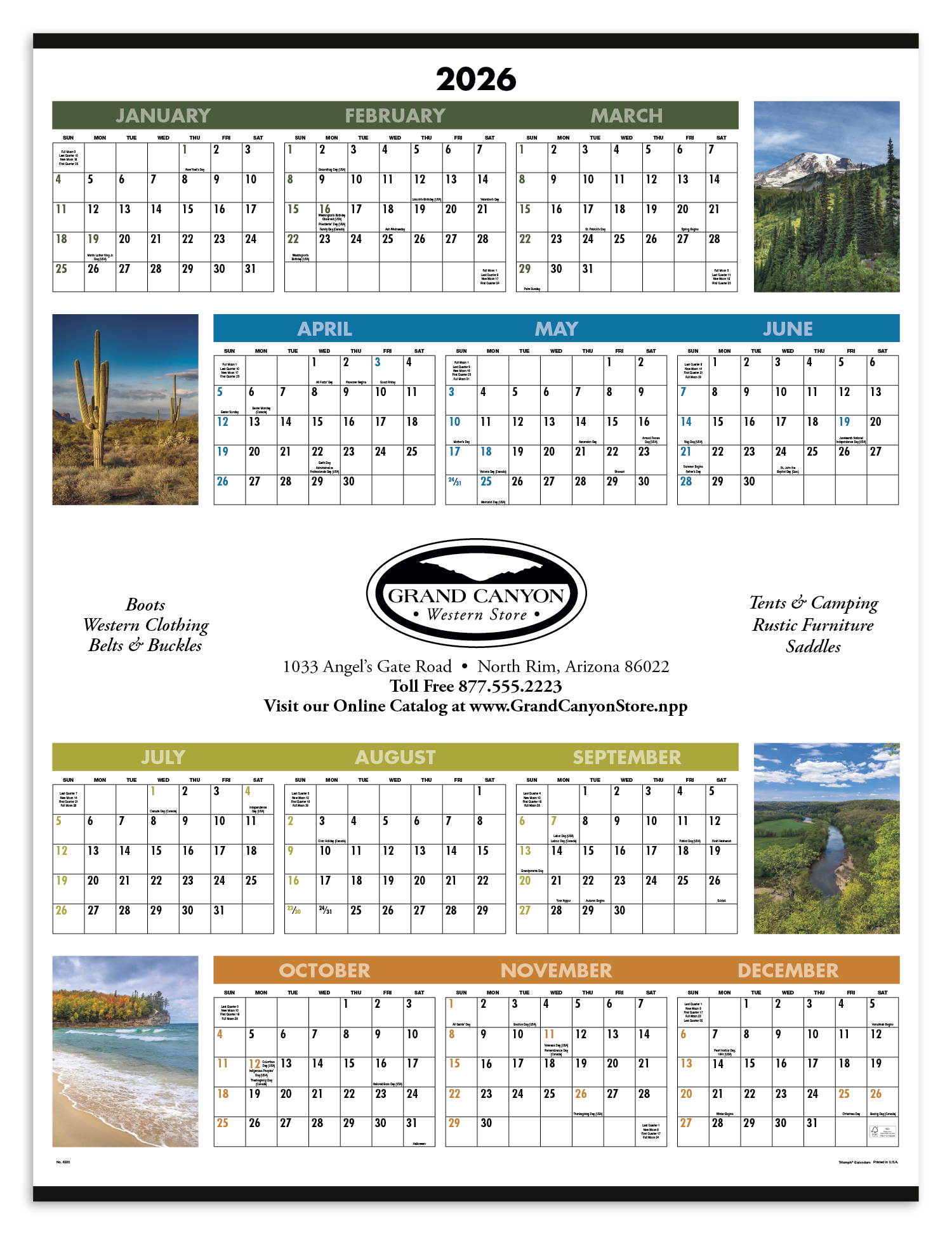 Triumph® Calendars Scenic Span-A-Year Calendar 3