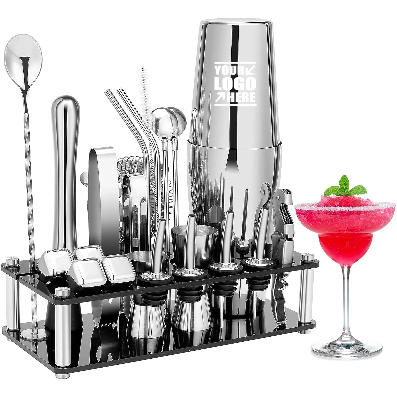 23 pcs Boston Bartender Kit Cocktail Shaker Set 1
