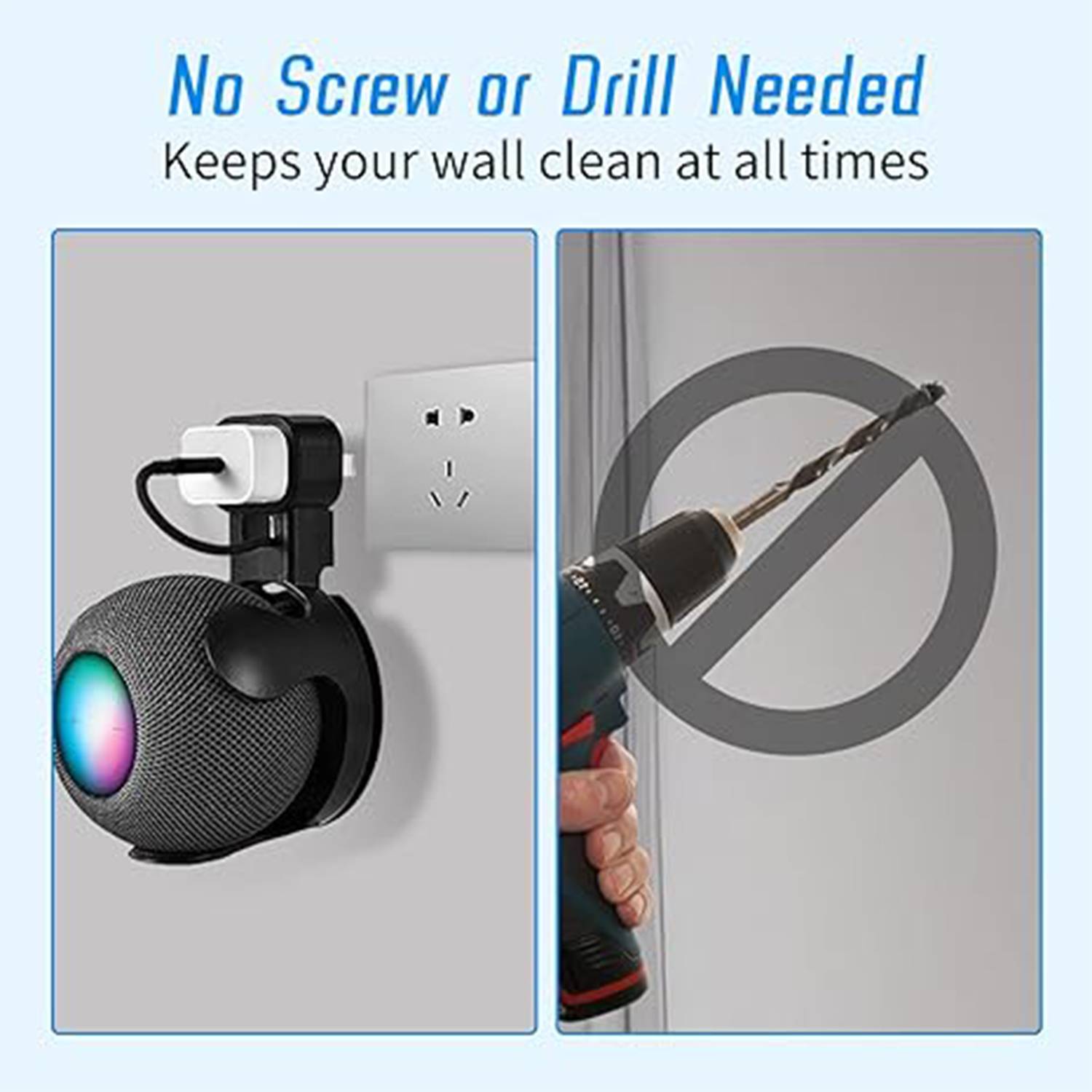 Apple Homepod Mini Wall Mount Holder with Cord Management 7