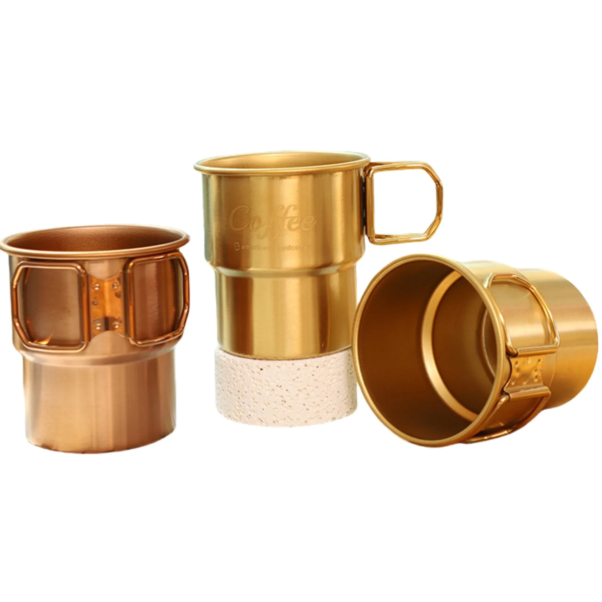 Stackable Camping Cups with Folding Handle 2