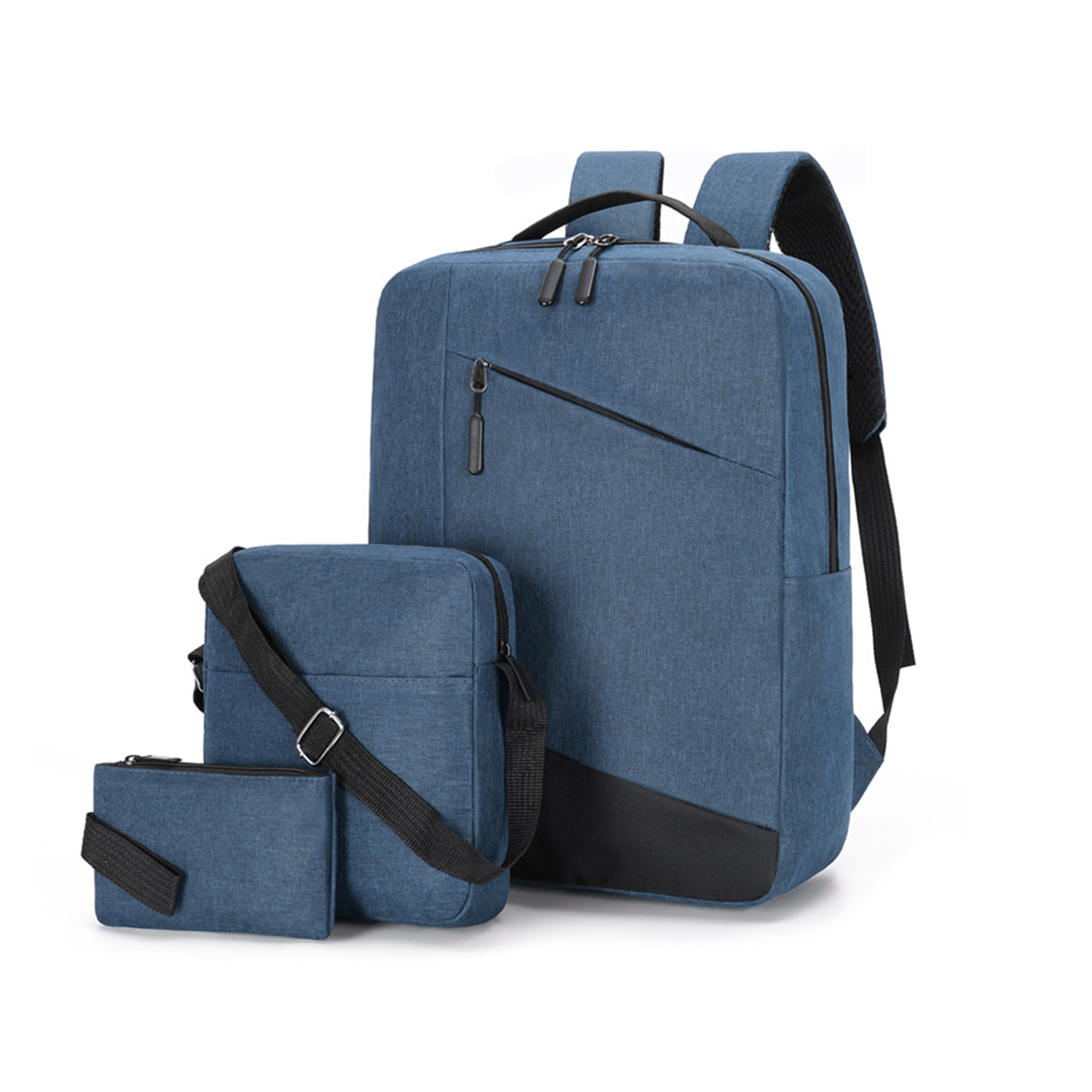 Three Piece Backpack Crossbody And Pouch Set Polyester 4