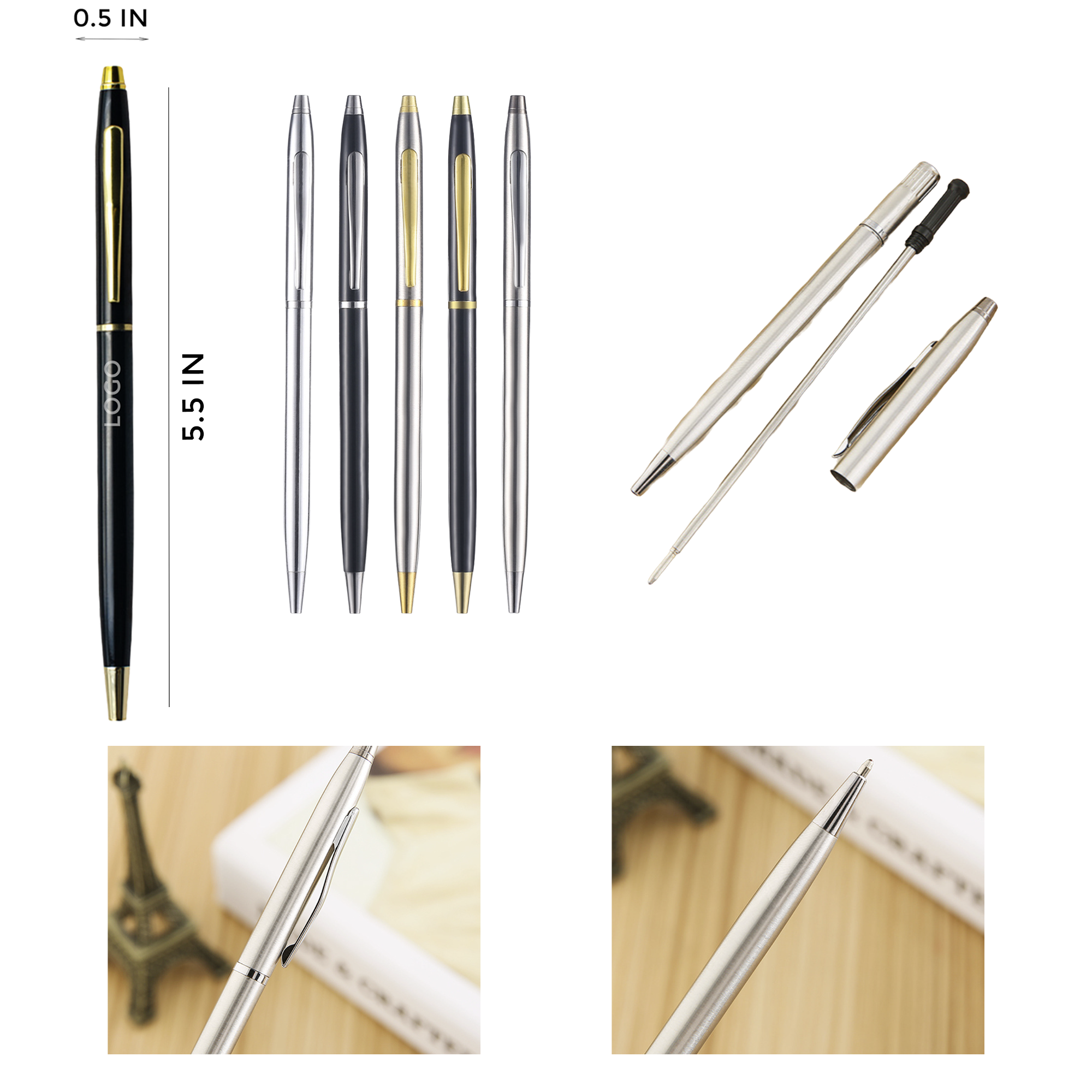 MOQ 10 PCS Durable Metal Twist Action Pen 1