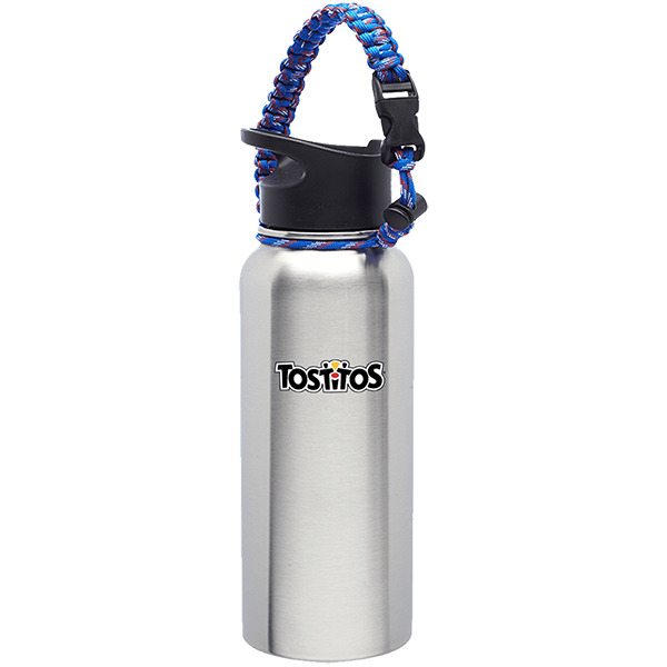 Strapped Stainless Steel Water Bottle - Double Wall, 34 oz. 9