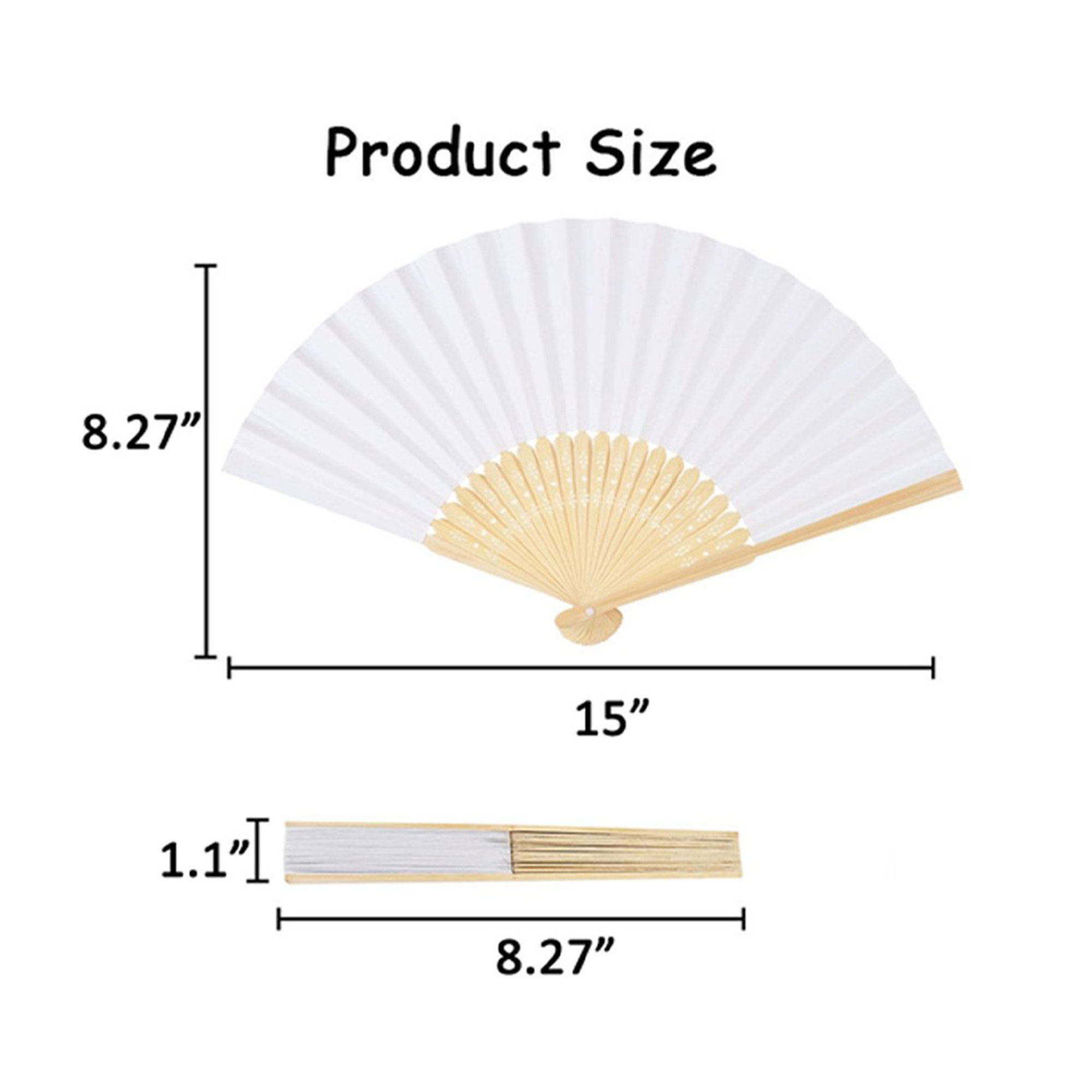 Bamboo Paper Folding Fan 1