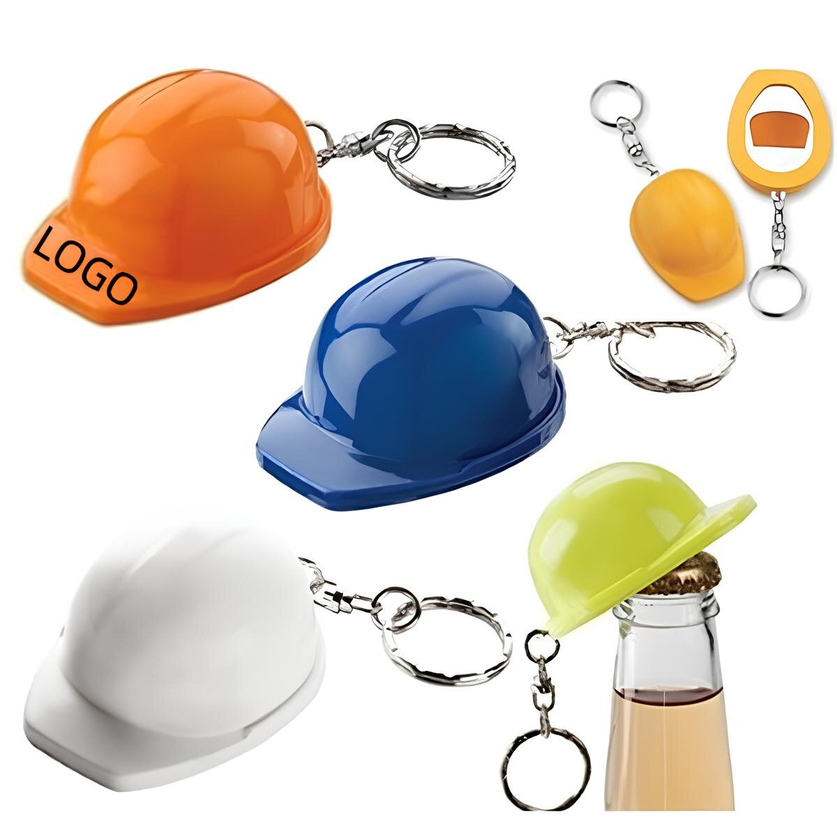 Helmet Shaped Bottler Opener W/ Keychain 1