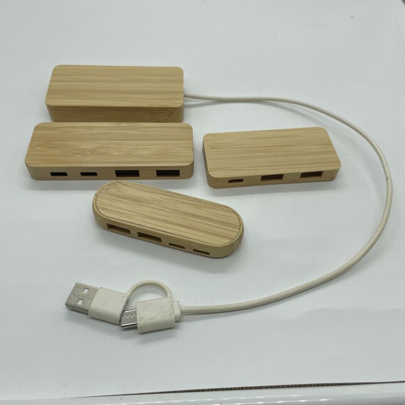 Bamboo Dual Port USB & Type-C Hub 3