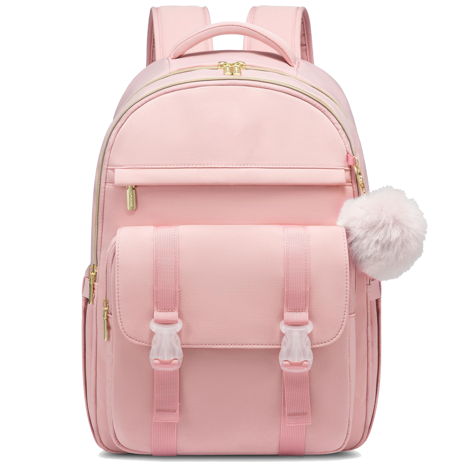 Women Nylon Waterproof Business Backpack w/ Pendant 5