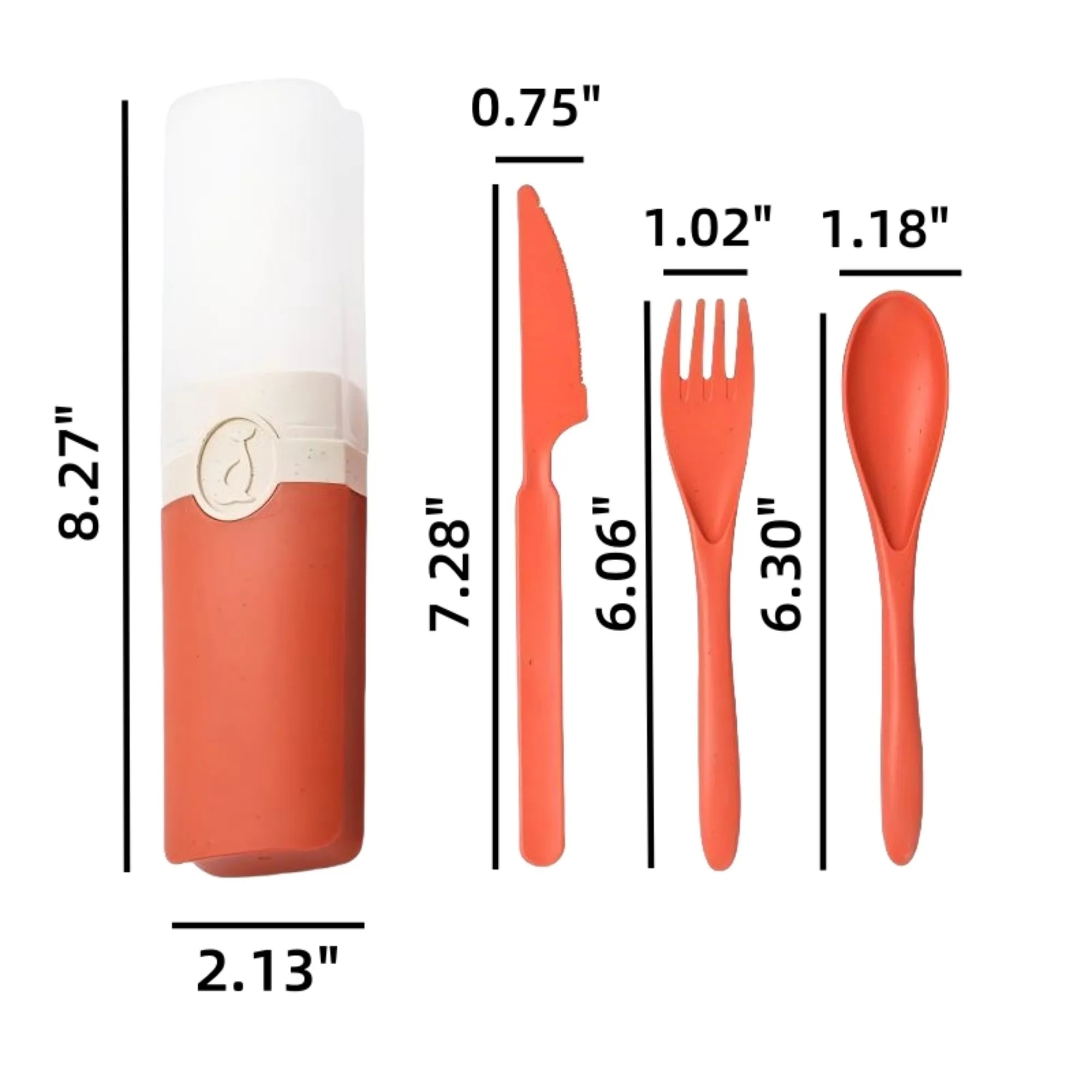 Eco-Friendly Wheat Straw Flatware Set With Holder 3