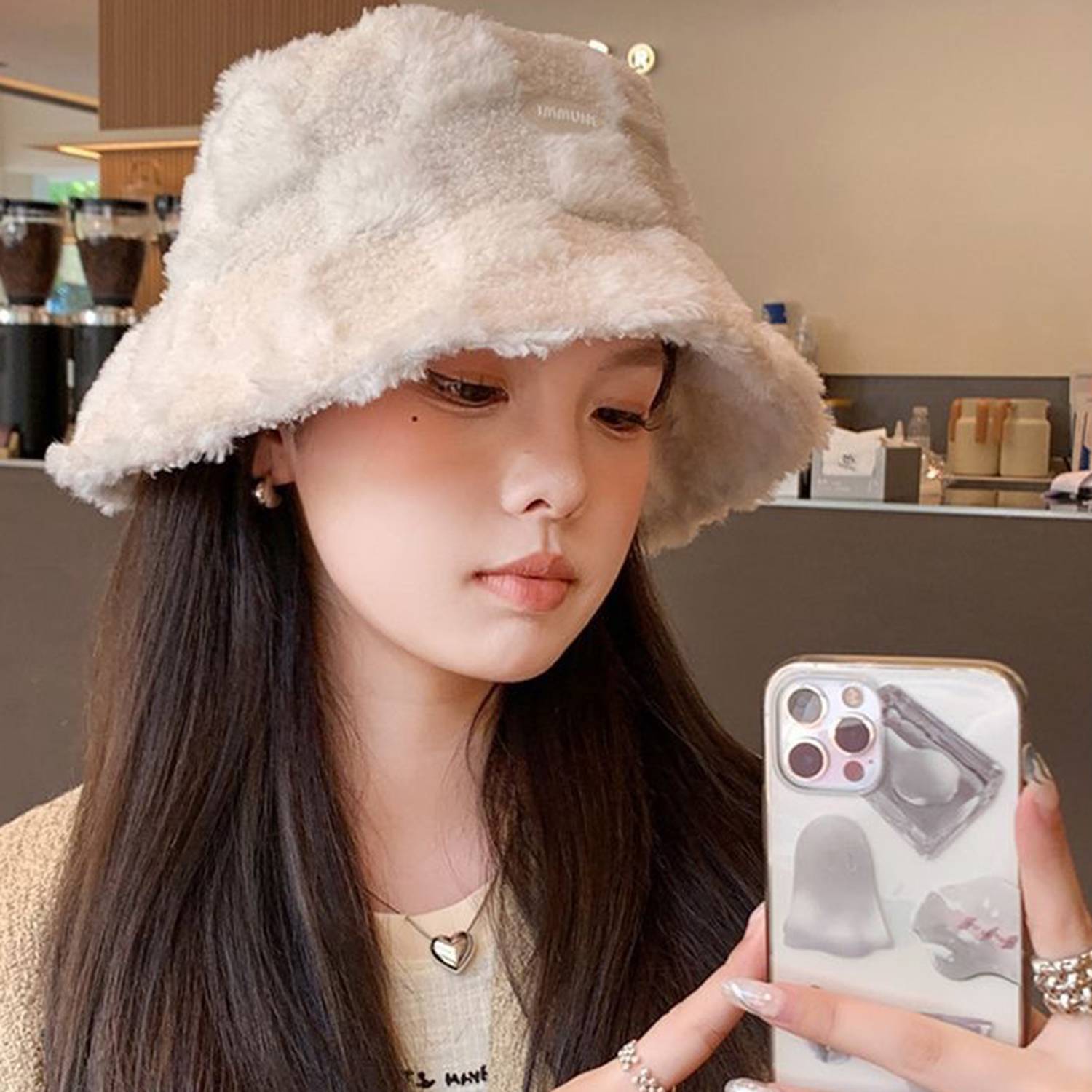 Winter Plush Fluffy Bucket Hat 3