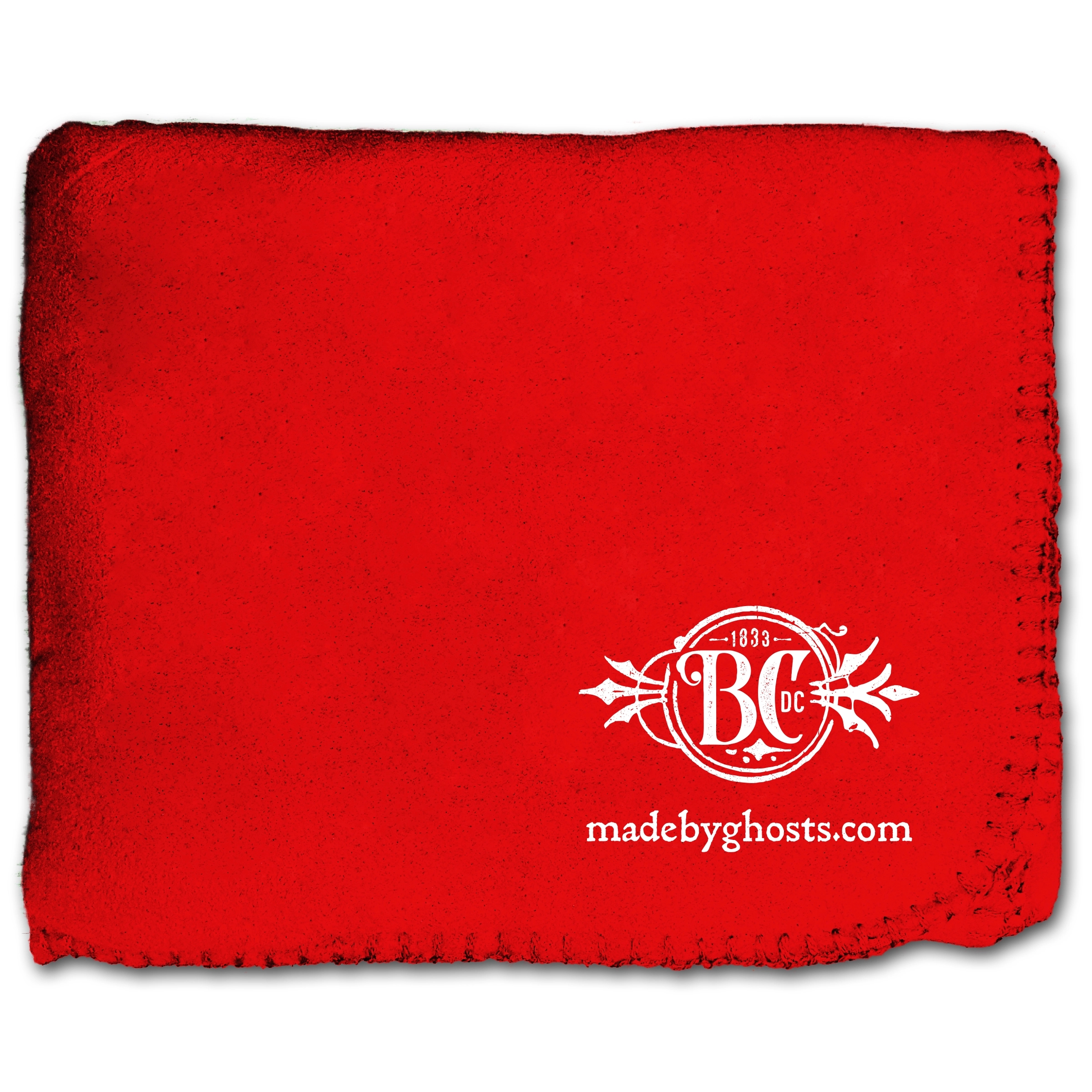 50" x 60" Fleece Whipstitch Blanket - Red 1