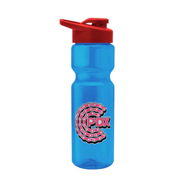 Blazer 28oz Transparent Bike Bottle w/Drink-thru Lid 261