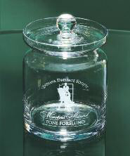Aladdin 5.5" Mouth Blown Lead Free Crystal Biscuit or Candy Jar 4
