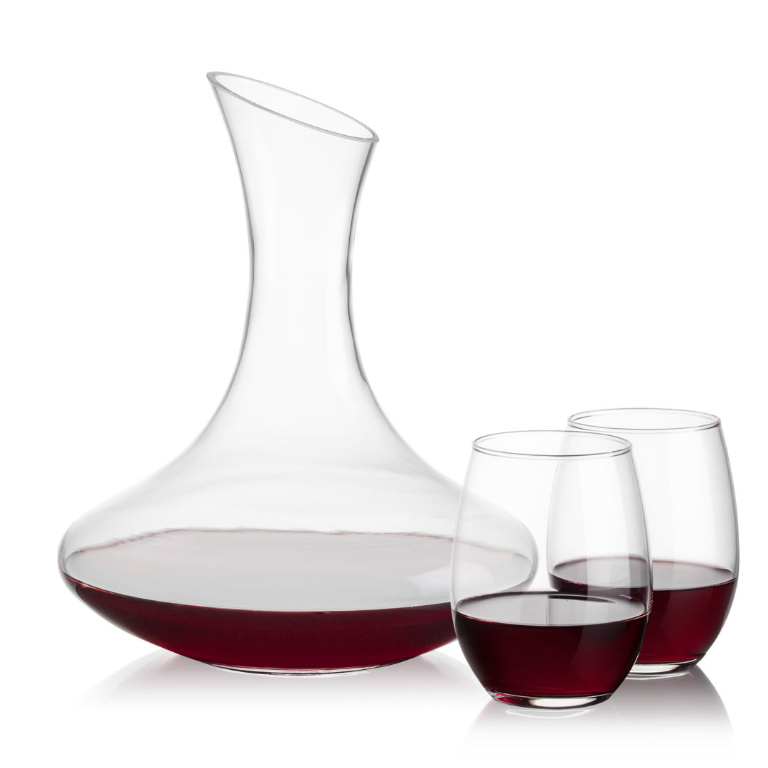 Hampton Carafe & Stanford Stemless Wine 5