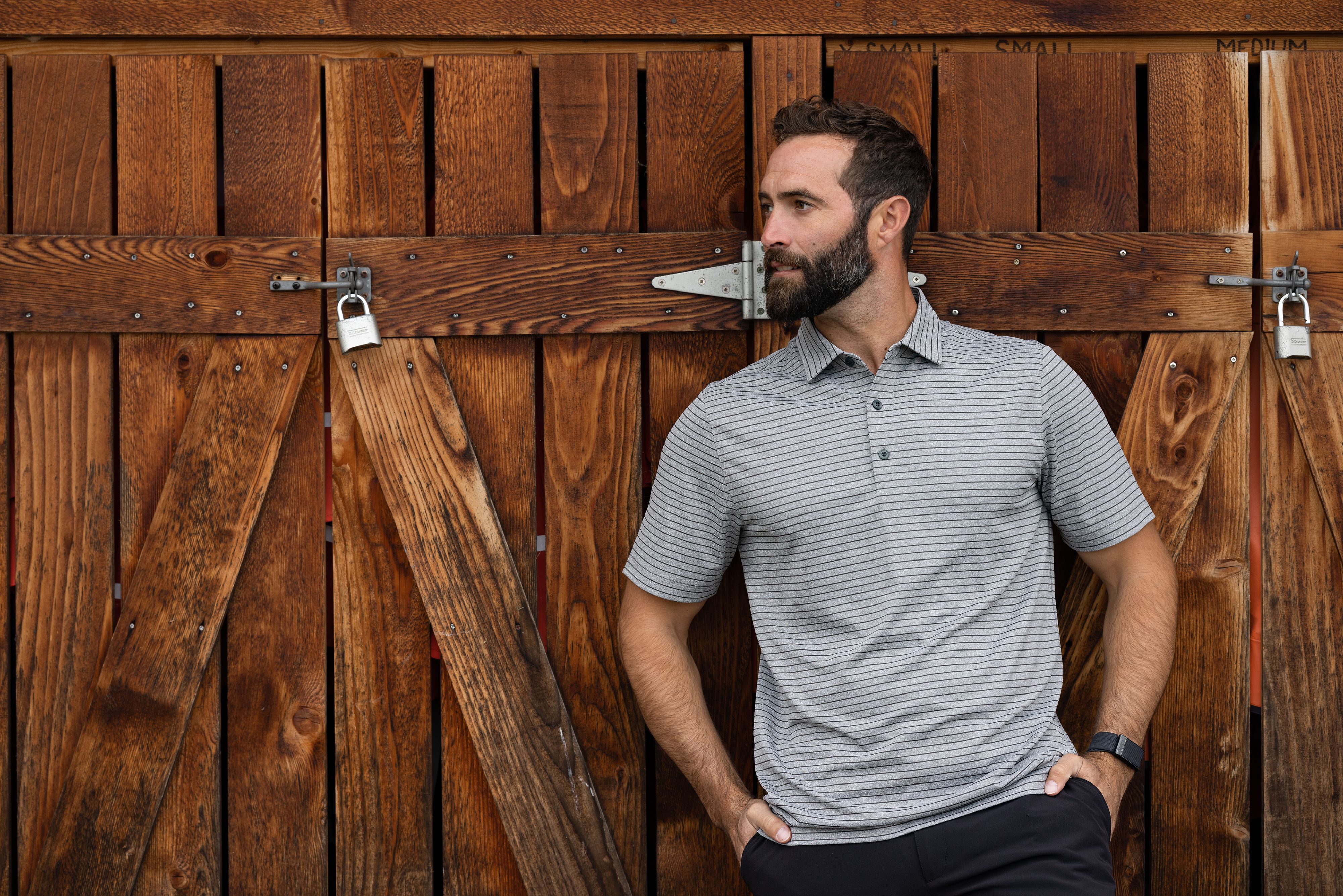 Cutter & Buck Forge Recycled Heather Stripe Four-Way Stretch Mens Big & Tall Polo Big & Tall 8