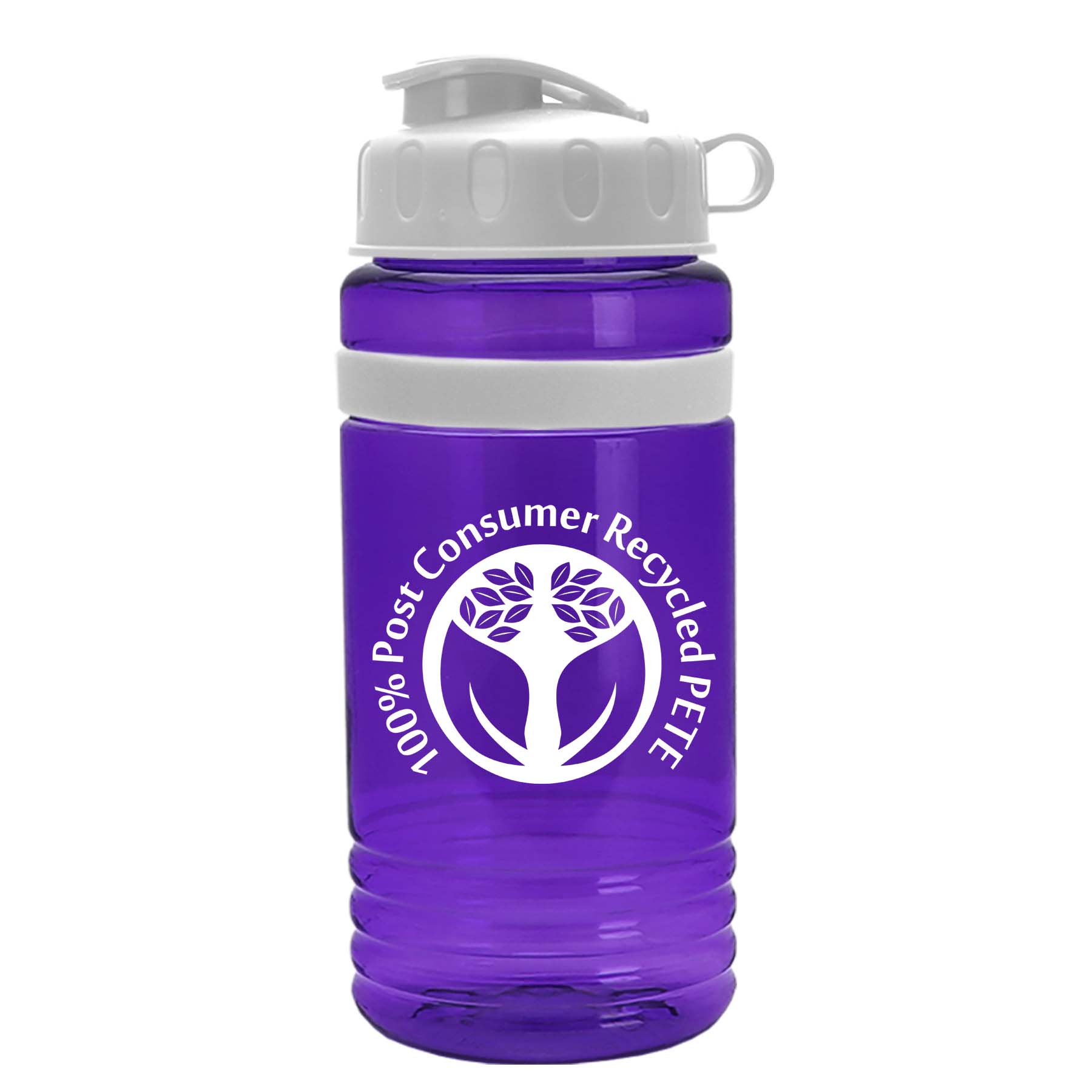 20 oz. UpCycle rPET Bottle With Flip and Grip Band 10