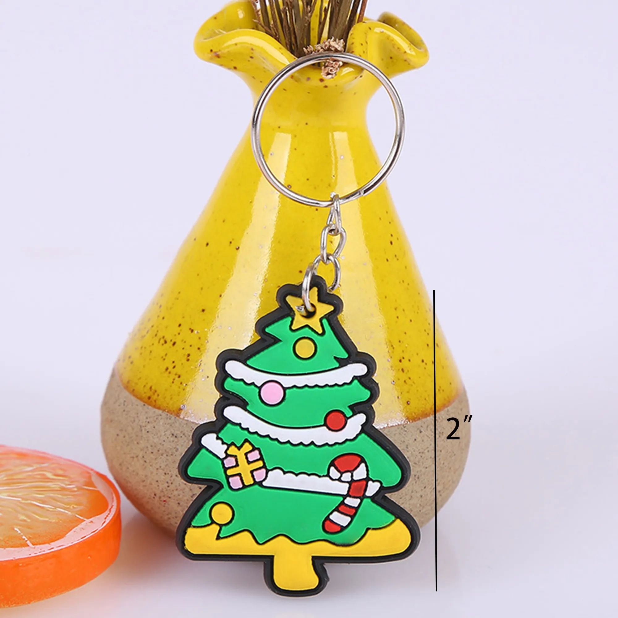 MOQ50 2D Dispensing PVC Soft Rubber Keychain 3