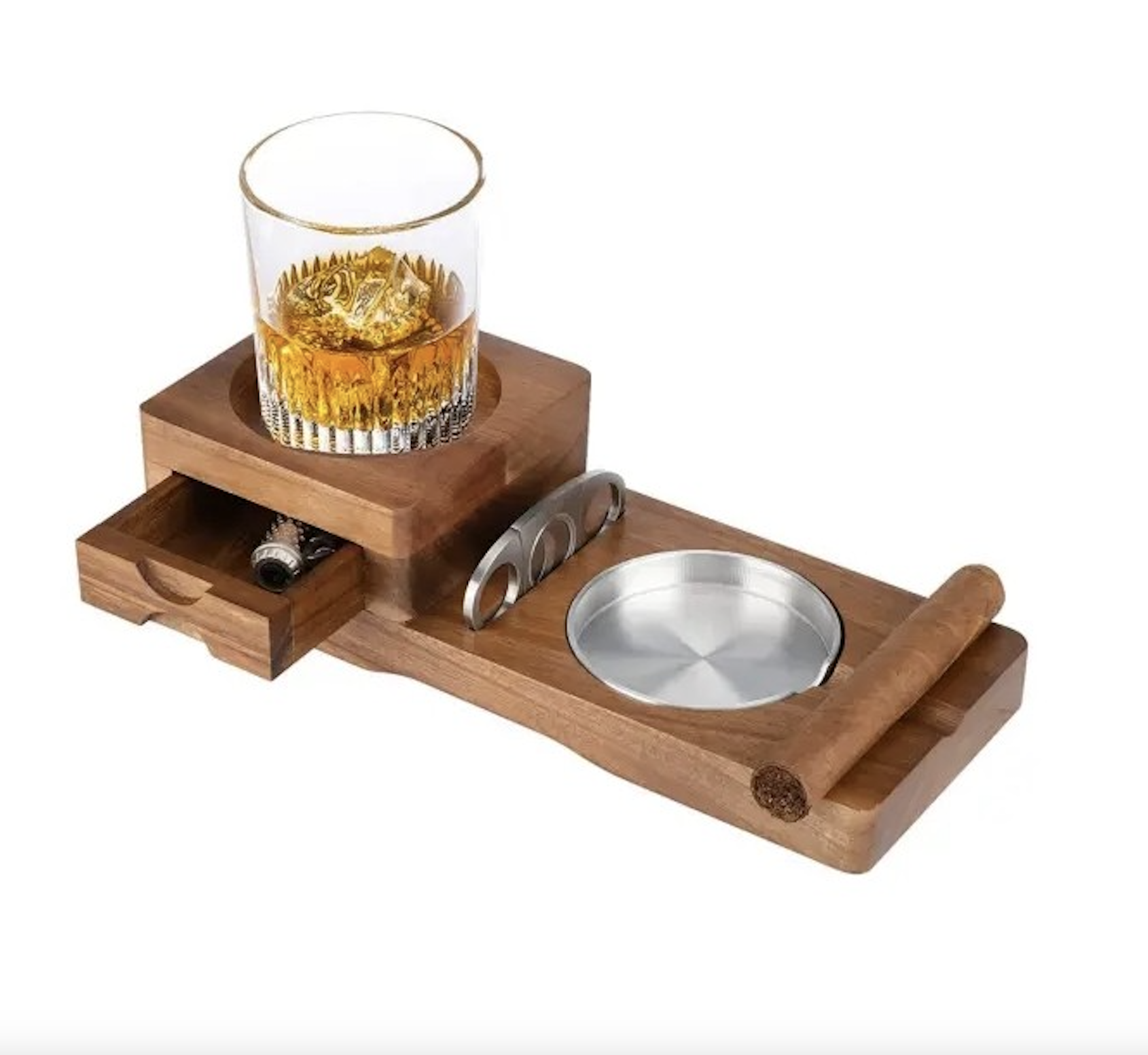 Cigar Ashtray Coaster / Whiskey Glass Tray 2