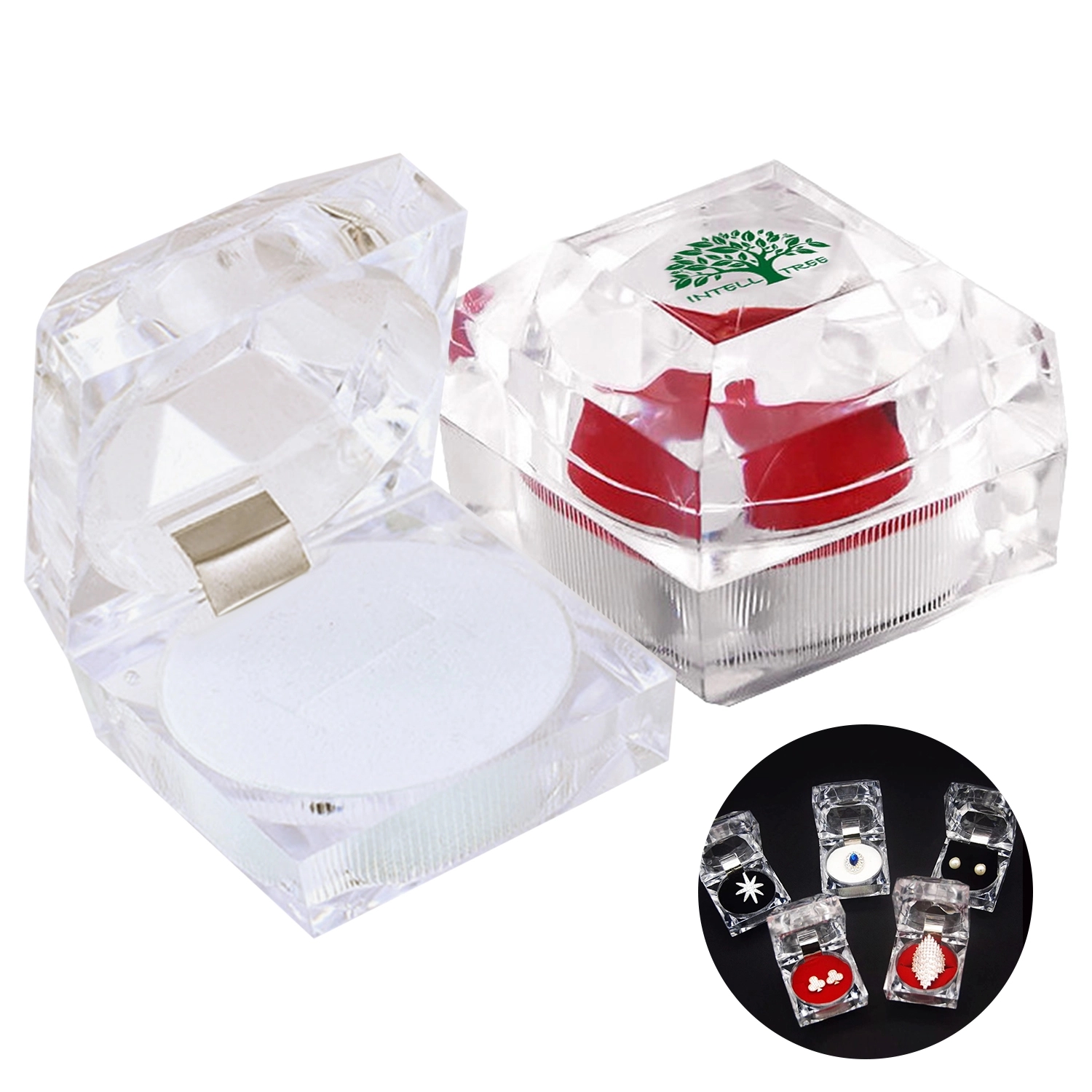 Transparent Ring Boxes Jewelry Storage 3