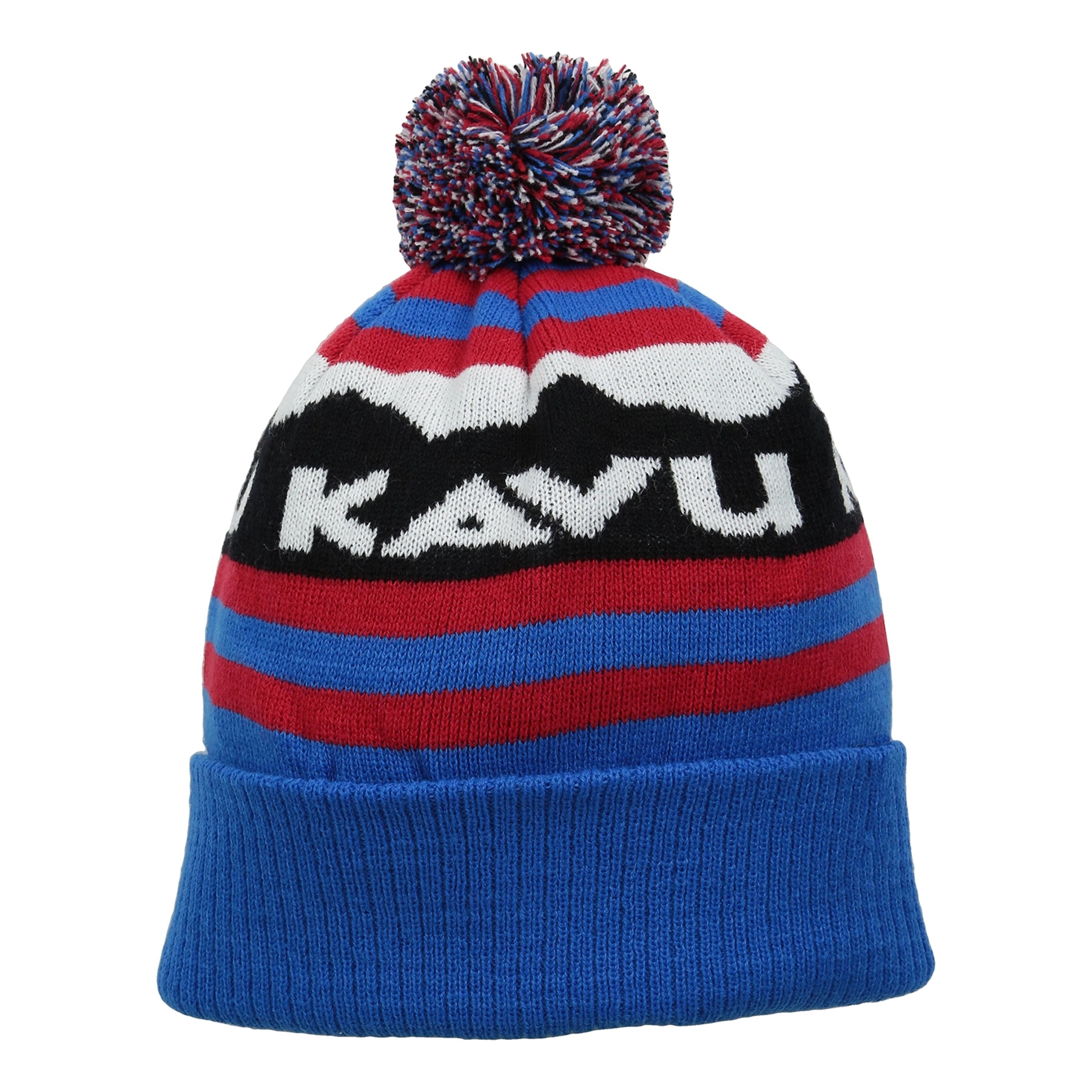 Knit Beanie With Stripe And Pom 7
