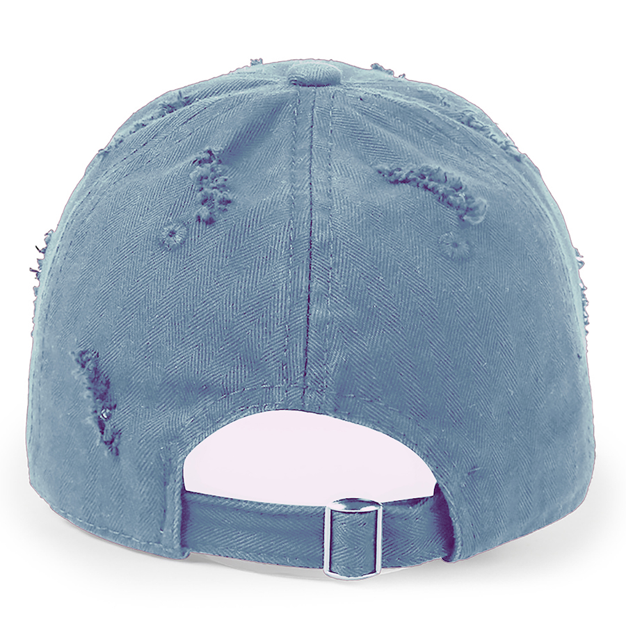 Stock Solid Color Ripped Cotton 6-Panel Baseball Cap 34