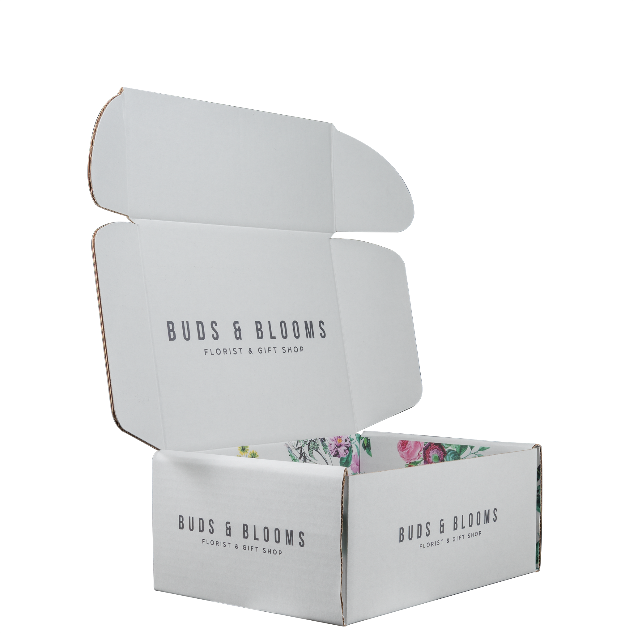Mailing Box, B-Flute9" x 7" x 4" - White - D - 252 sq in 3