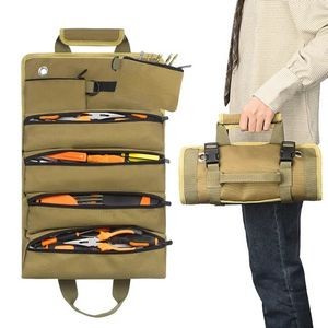 Heavy Duty Roll Up Tool Bag Organizer With 6 Tool Pouches 2