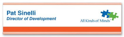 Full Color Nameplate w/Aluminum Holder - Wall (2"x8")