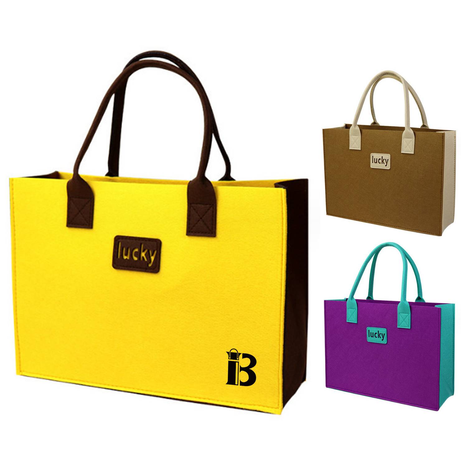 Felt Shopping Tote Bag, custom tote bag with logo imprint 3