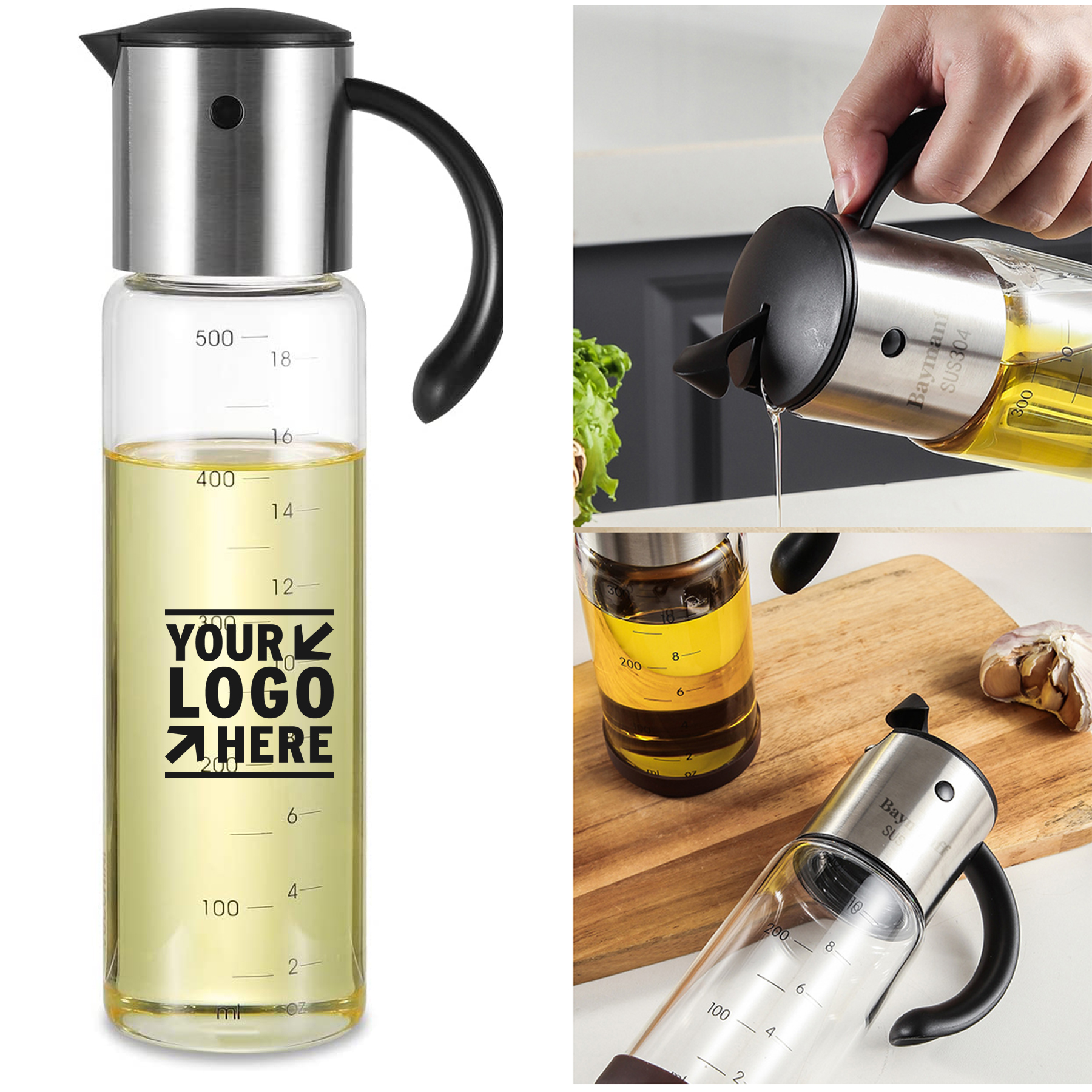 300 ML 10 Oz Automatic Cap Dispenser Bottle 2