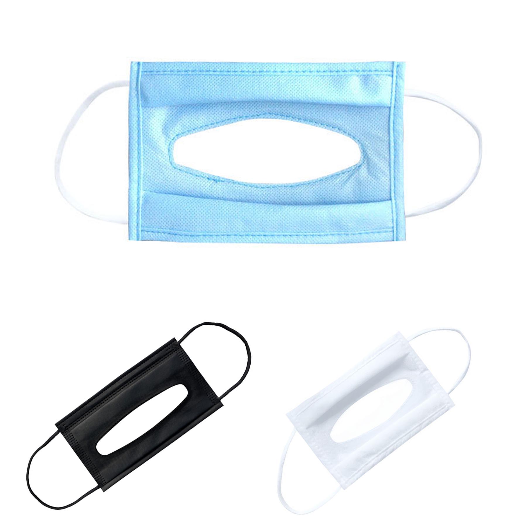 Disposable Nonwoven Clear PVC Window Face Shield Masks 2