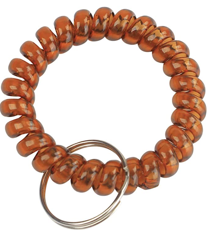 Transparency Flexible Spiral Coil Stretchable Key Chain 2