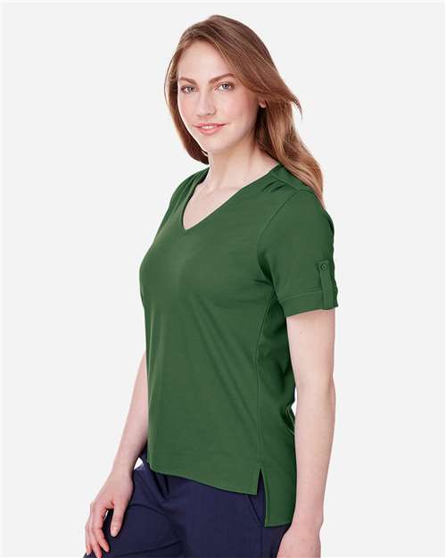 Women's CrownLux Performance® Plaited Rolled Sleeve Shirt - DG20WB 7