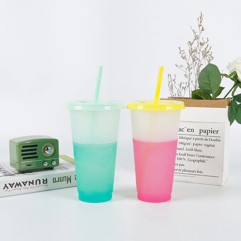24oz Reusable Color Changing Cold Drink Cups 2