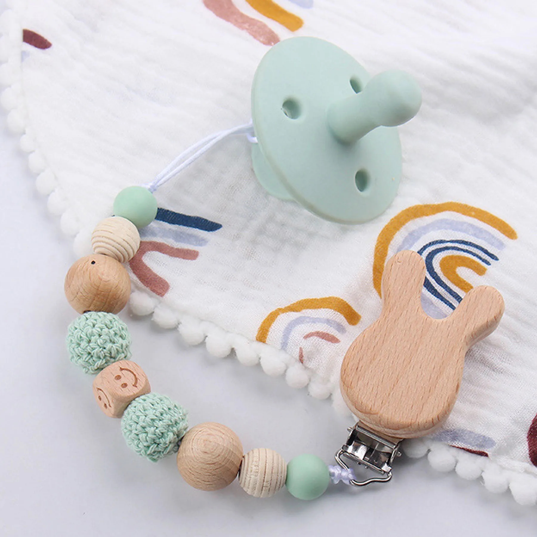 Cartoon Rabbit Beech Pacifier Chain 7