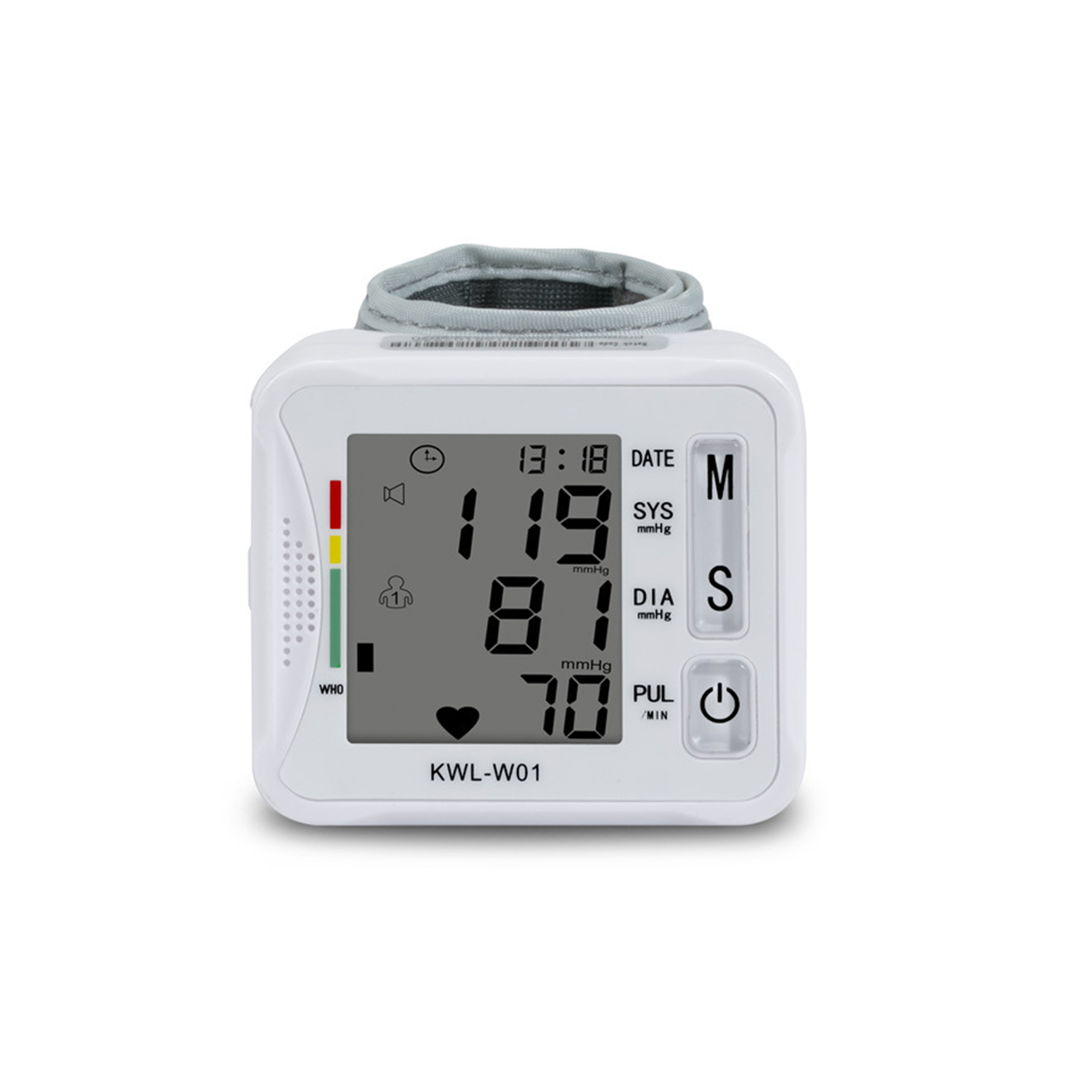 Wrist Digital Blood Pressure Monitor With Dual User Memory 4.7" x 3.5" x 3.8" 3