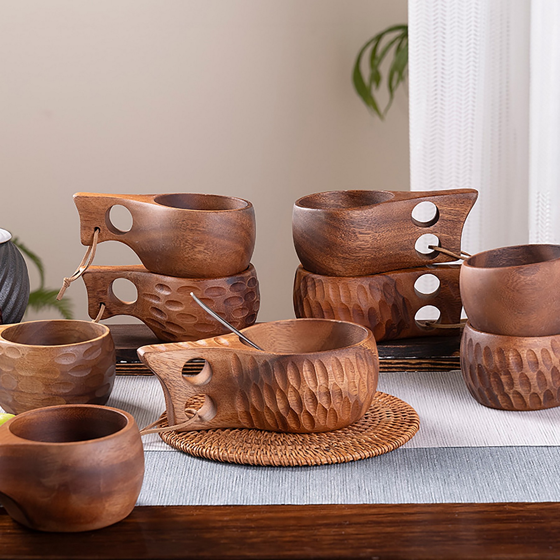 8 Oz Natural Wooden Coffee Cup Wine Cup Tea Cup 2