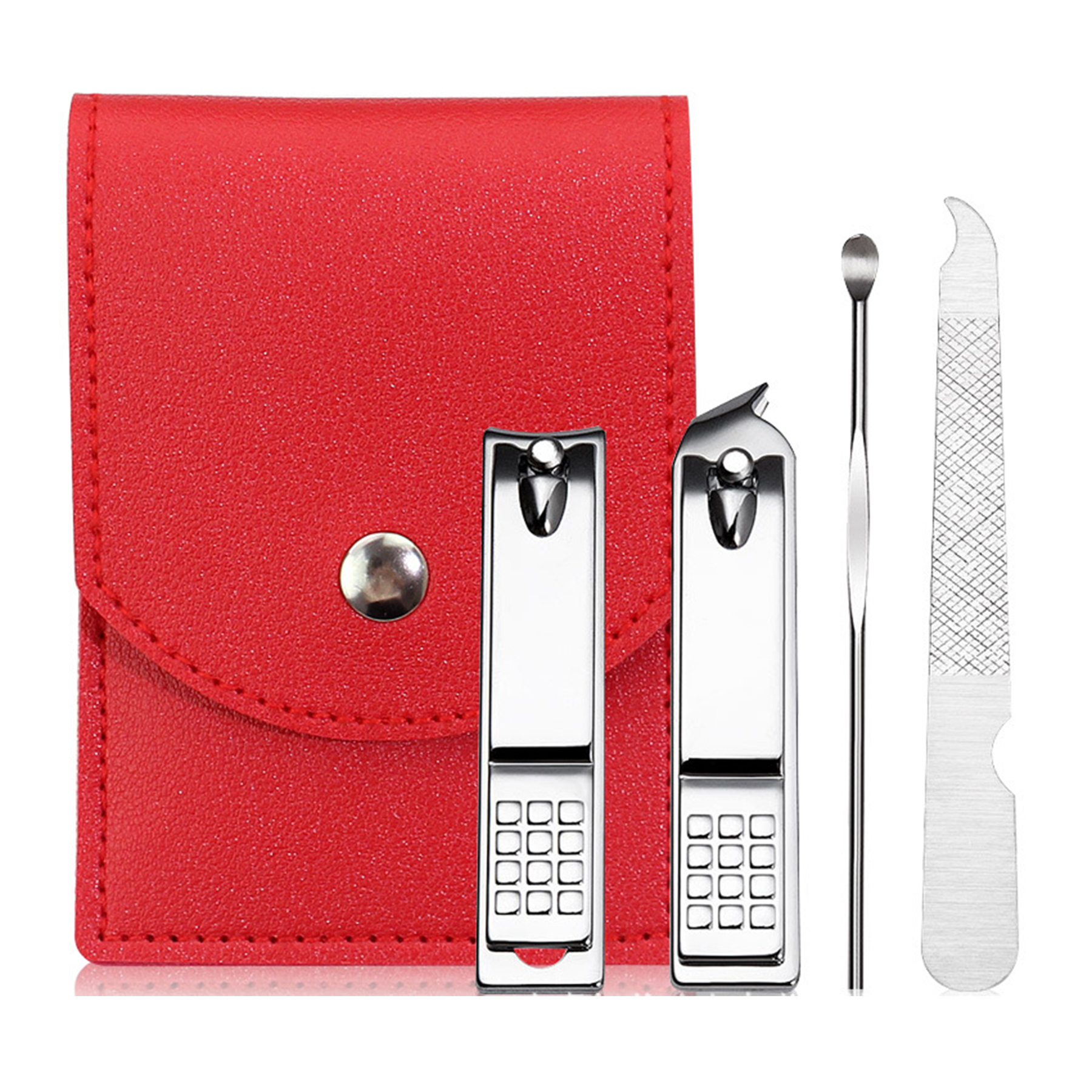 4-Piece Nail Clipper Set With PU Pouch 2