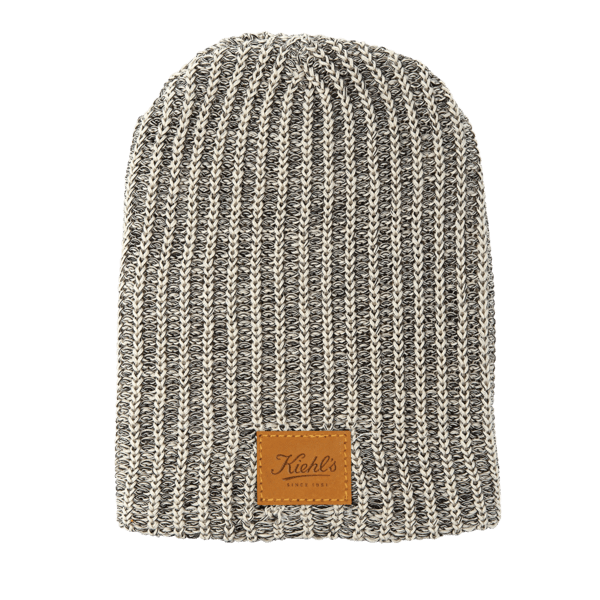 Haberdasher Knit Beanie with Leather Patch 7