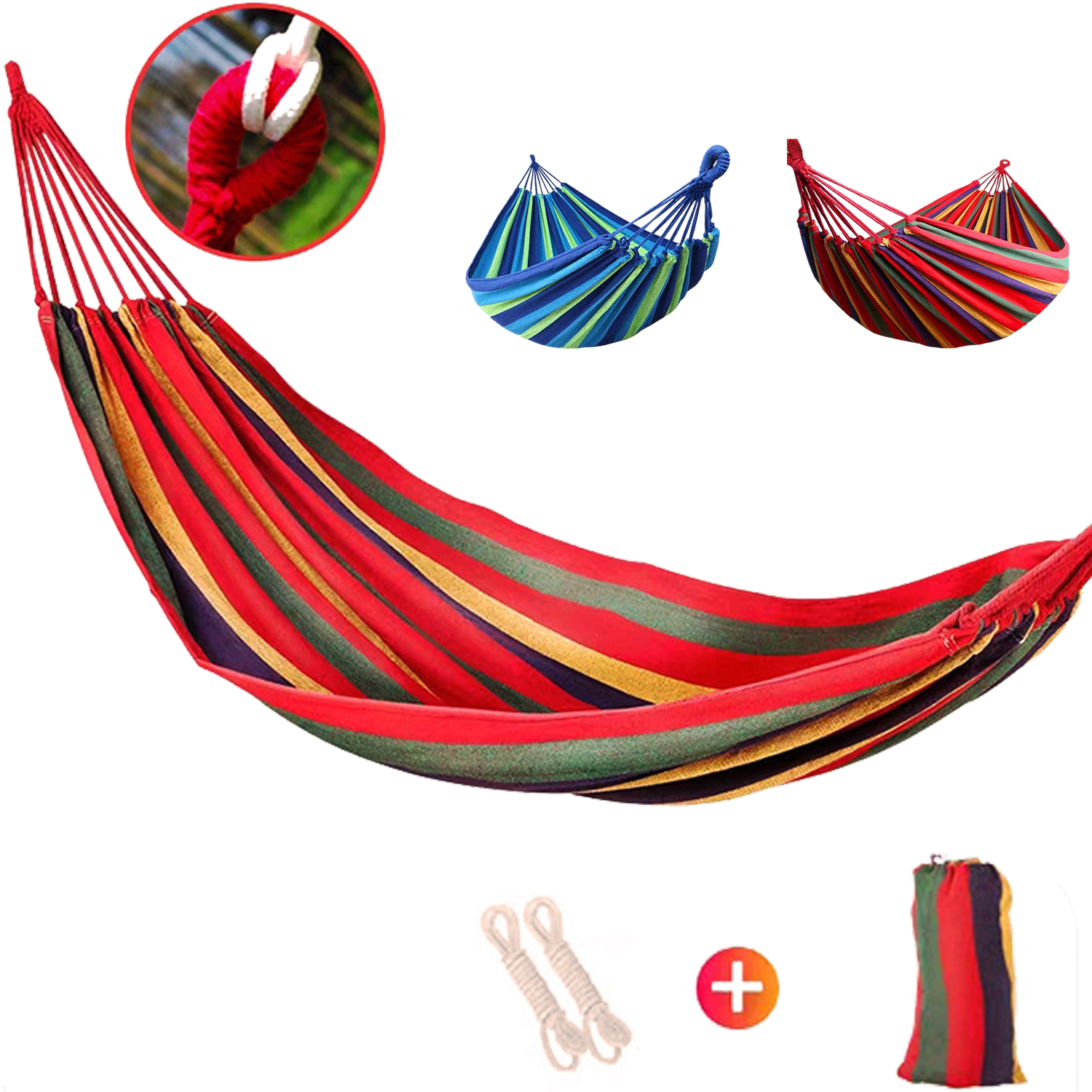 2 Person Canvas Cotton Hammock 3