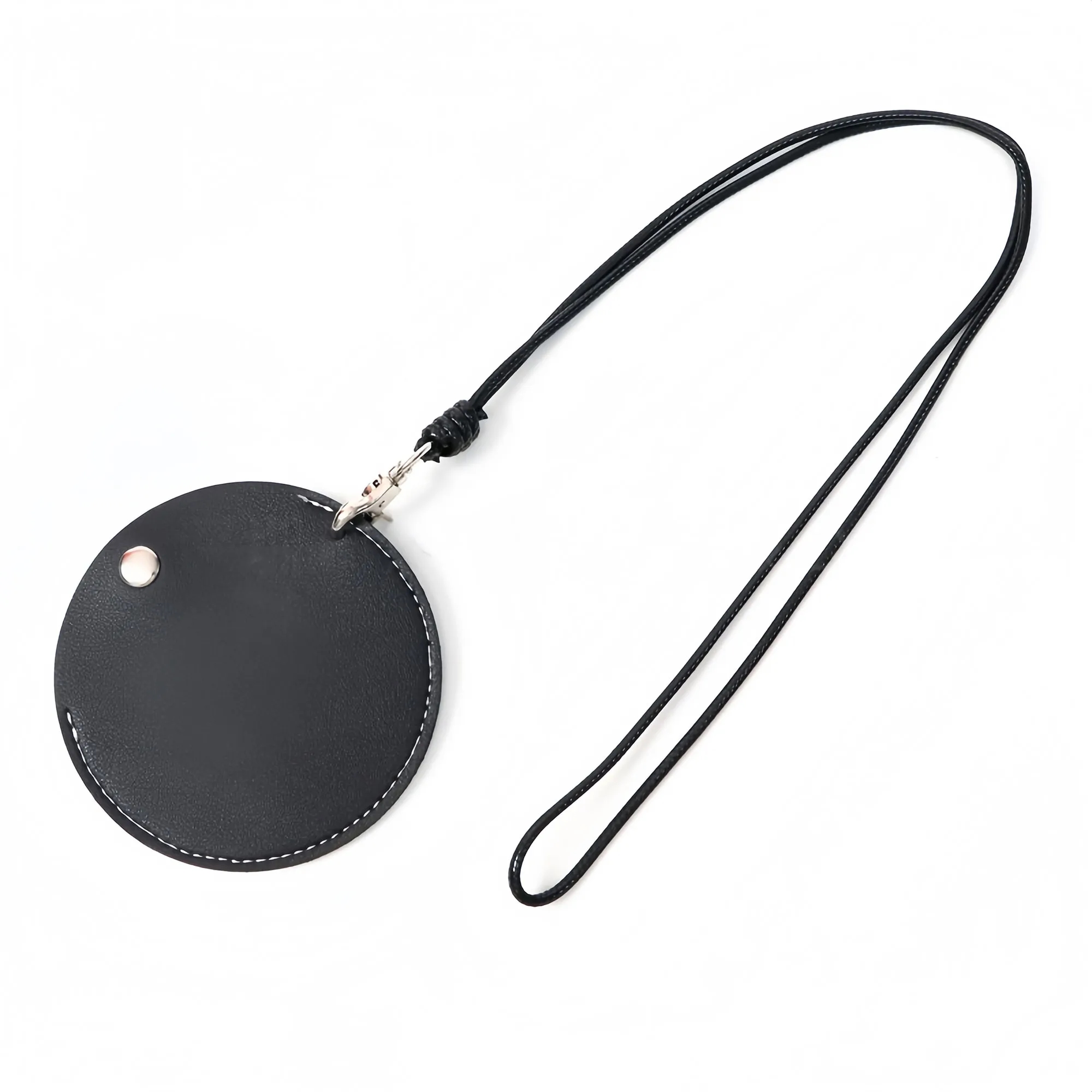 Fashion Mini PU Leather Neck Strap Earphone Pouch 3