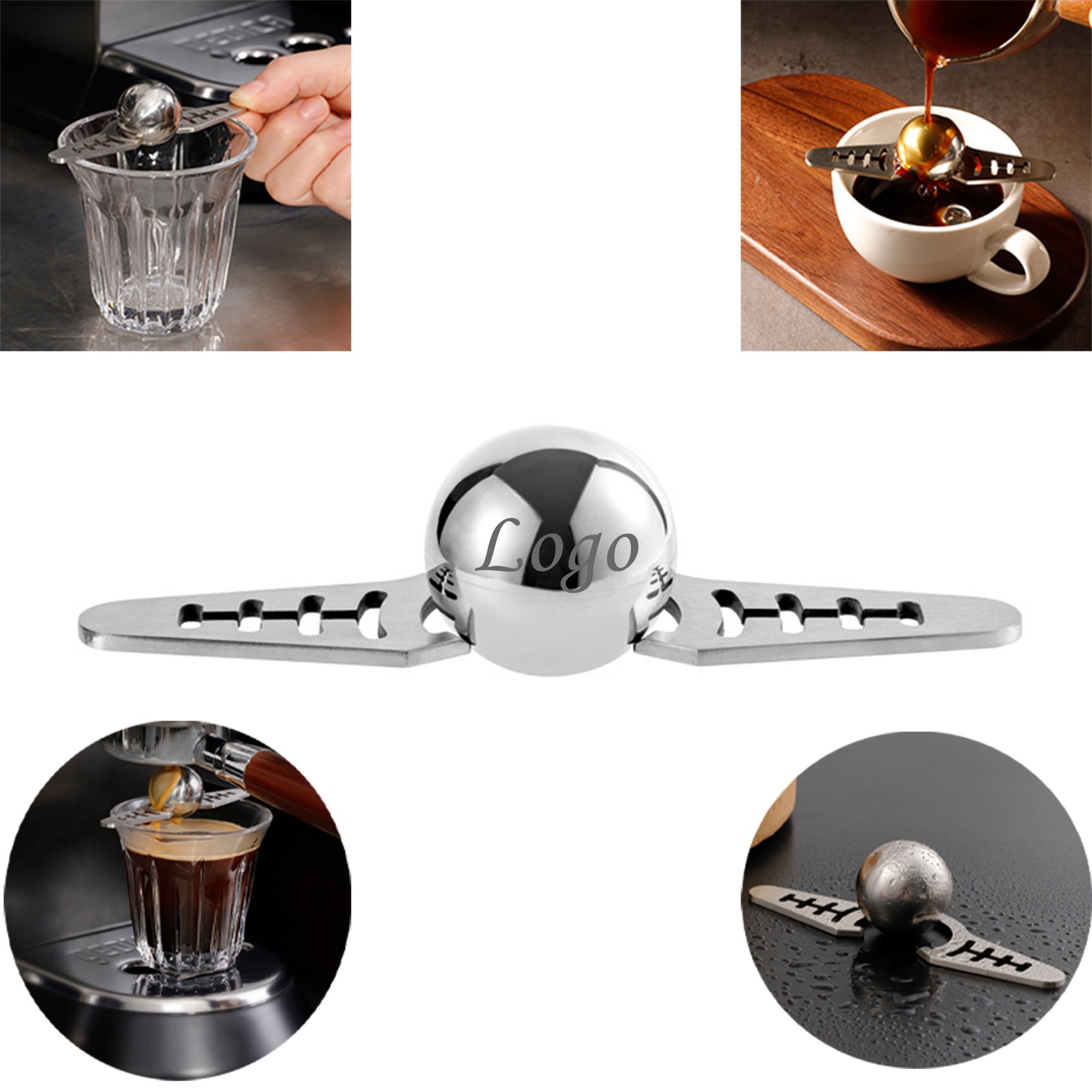 Stainless Steel Ice Ball Pour-Over Holder