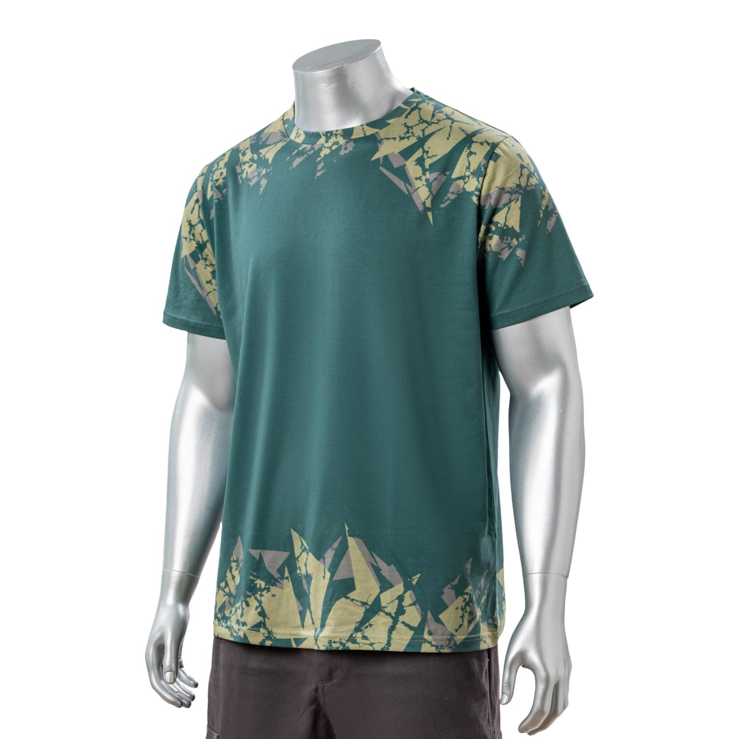 100% Cotton Full Color Reactive Digital Print Men's Short Sleeve T-Shirt - 5.3 oz 1