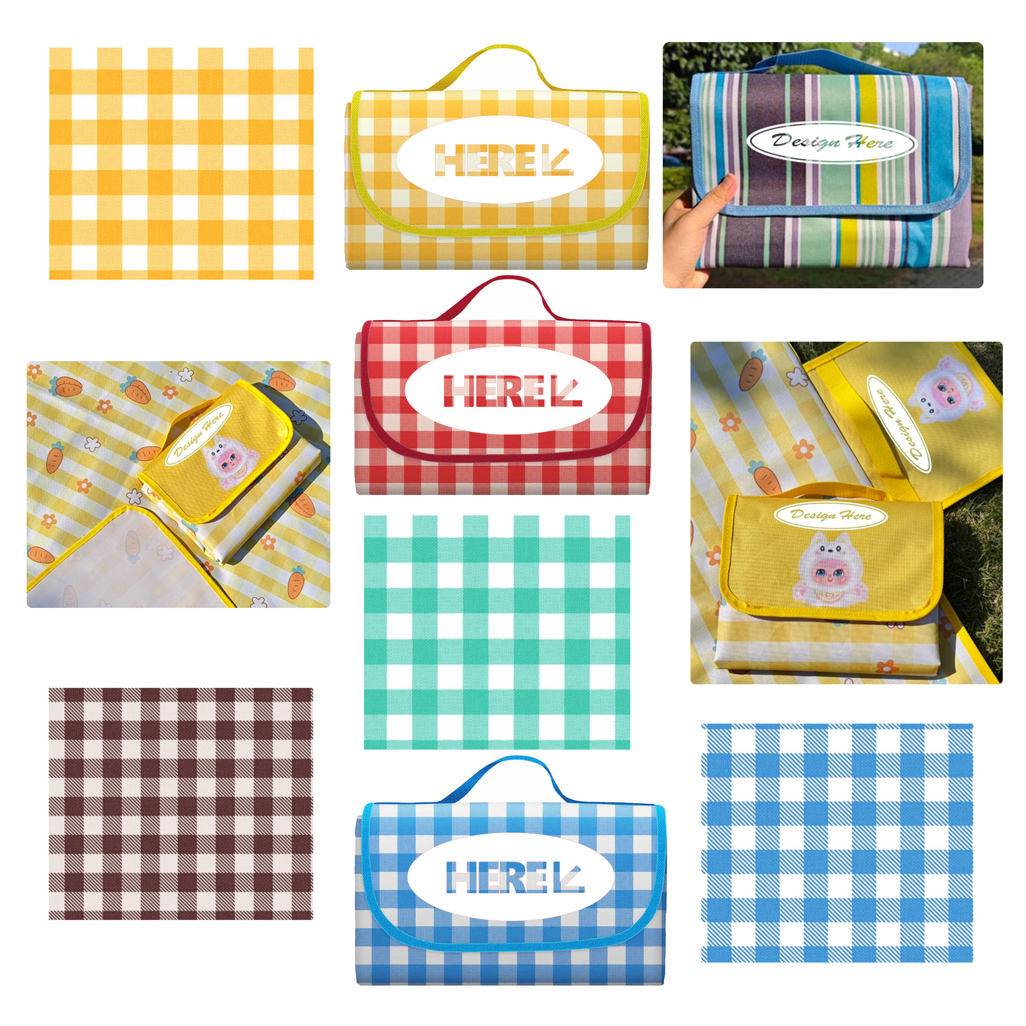 MOQ50 Oxford Cloth Waterproof Camping Mat 2