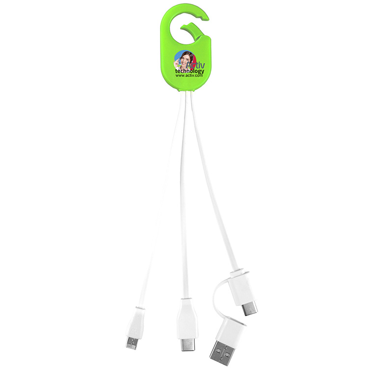 "WEBER" 5-in-1 Cell Phone Charging Cable with Carabiner Clip 18