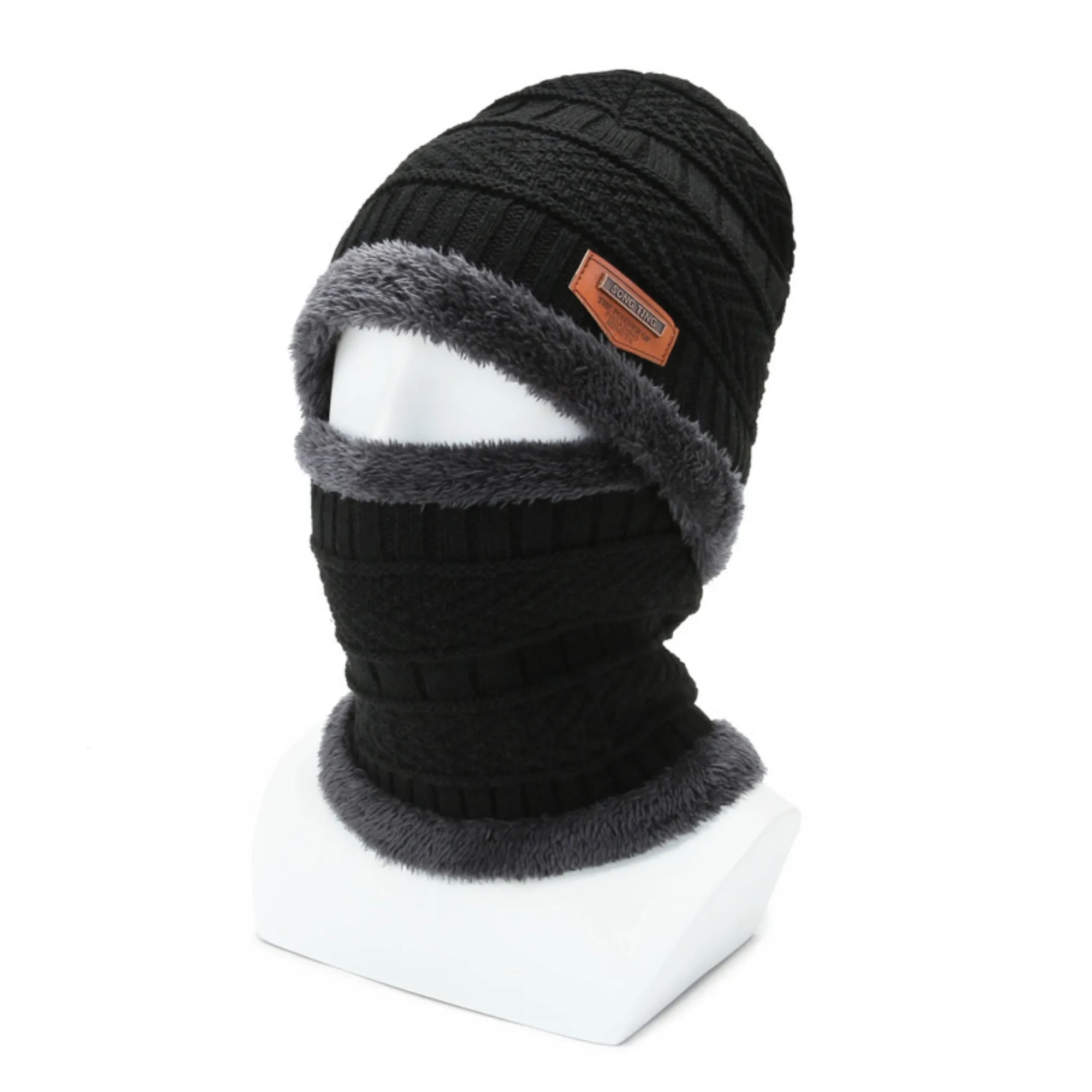 Unisex Beanie Hat Scarf Set For Winter 6