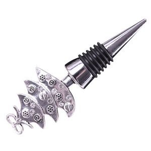 Elegant Silver Christmas Tree Wine Stopper Cork 4
