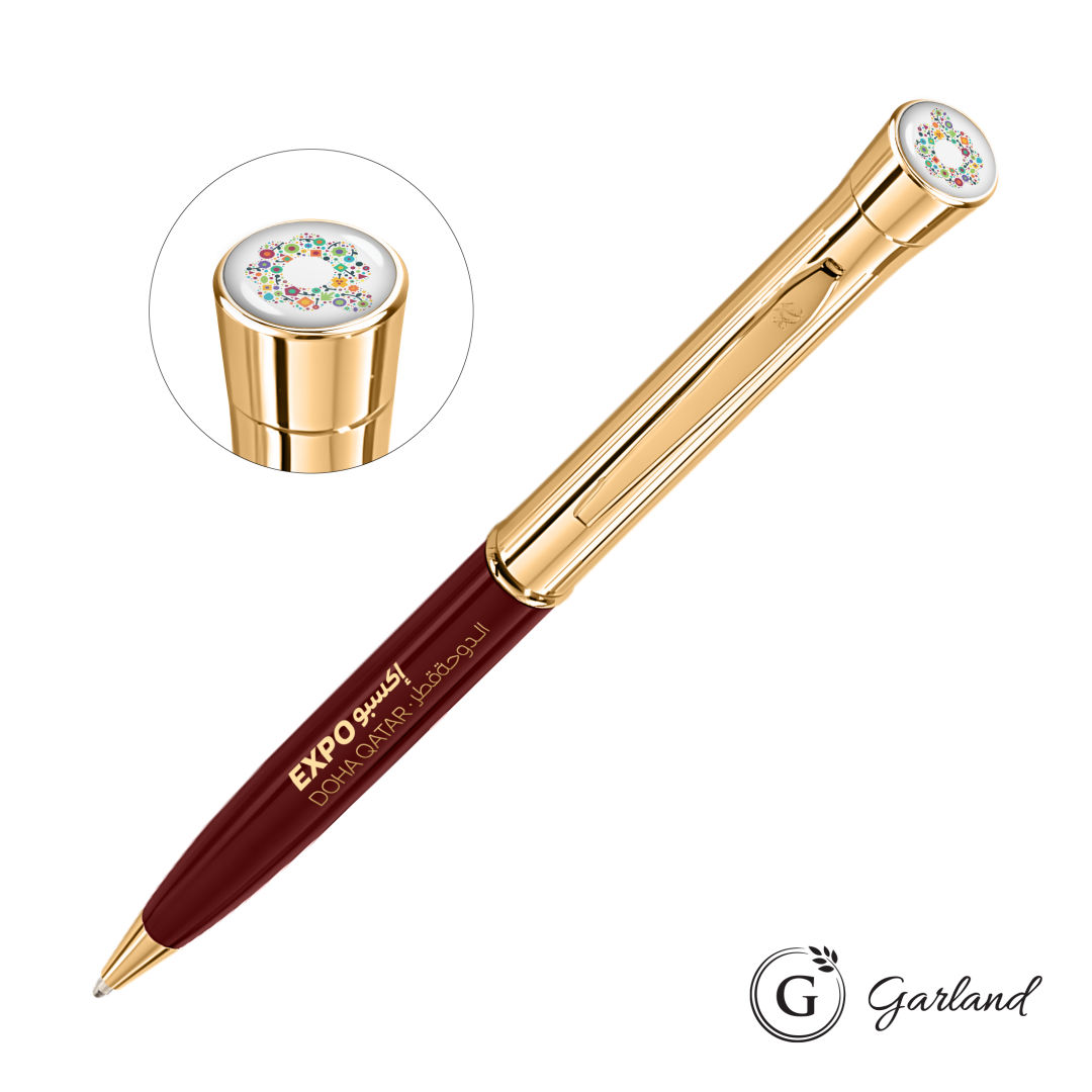 Garland® Monogram Custom Twist Ballpoint Pen - Gold