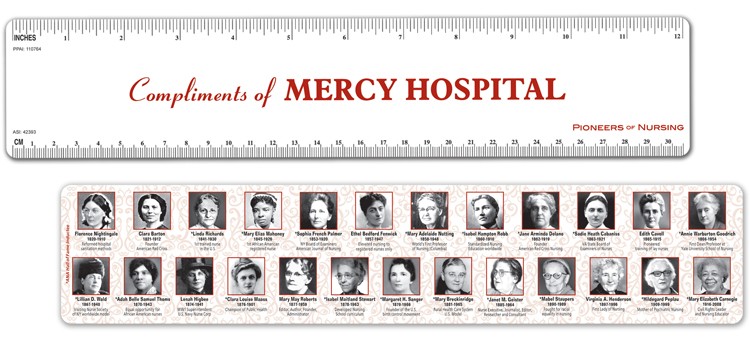 Ruler, 12" Pioneers in Nursing 1