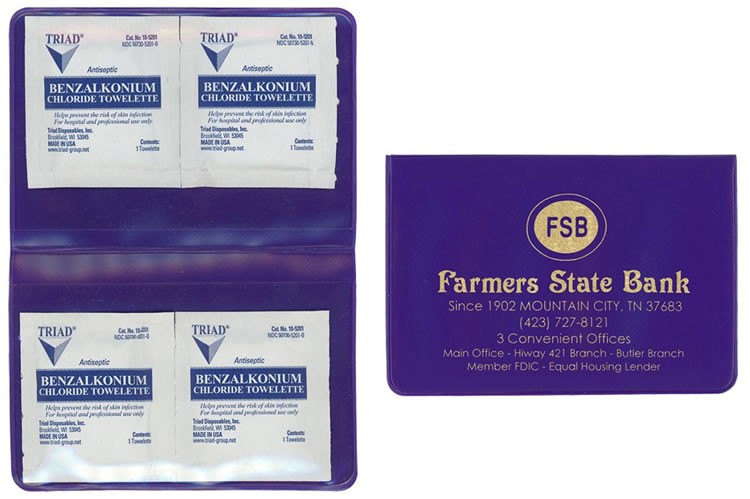 Hand Sanitizer BZK Towelette Kit 6